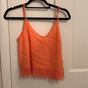 lace bottom tank top